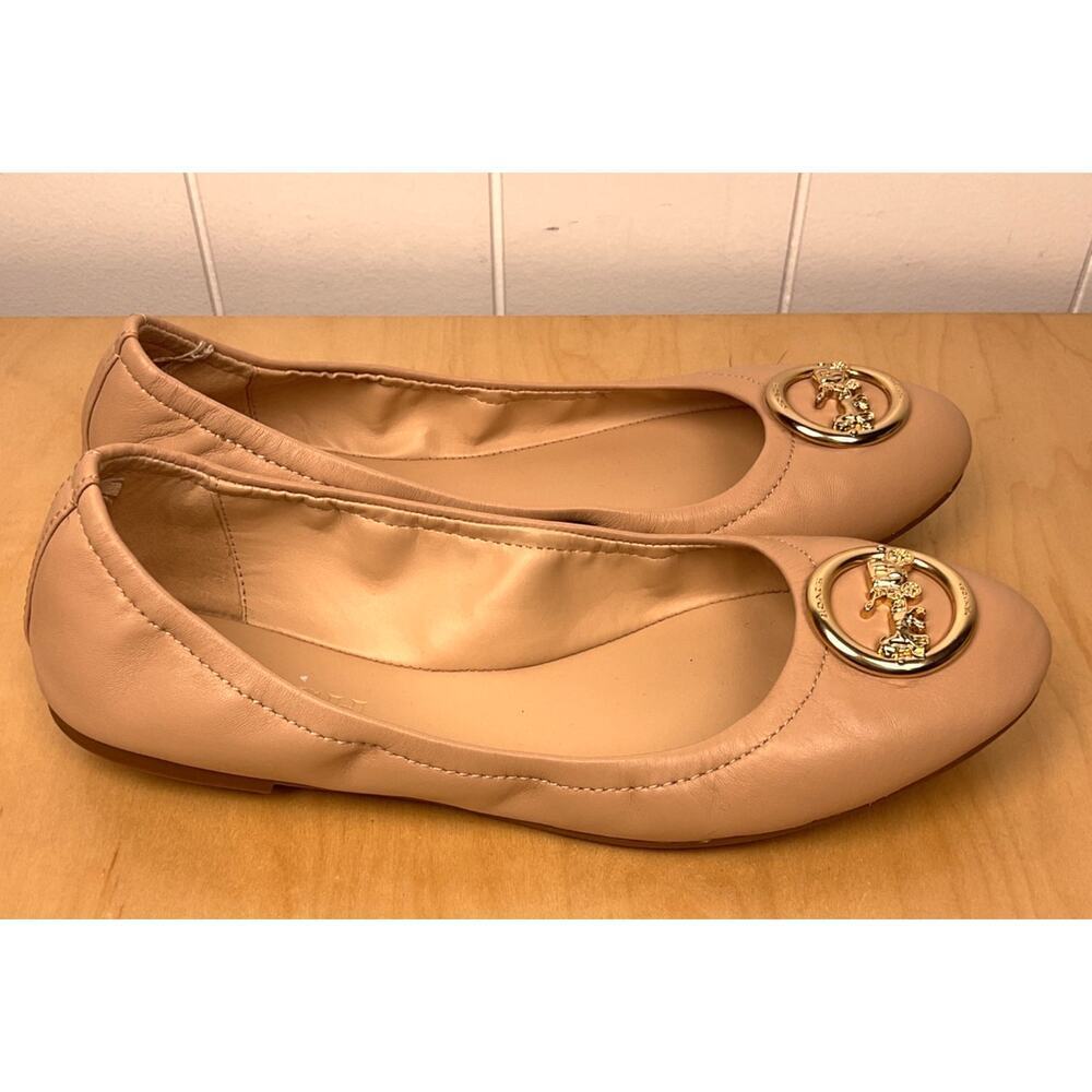 Coach Women's Bailey Smooth Leather Slip On Ballet‎ Flats in Beechwood Size 38.5 - Picture 7 of 11